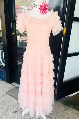 ABIGAIL TULLE DRESS BLUSH