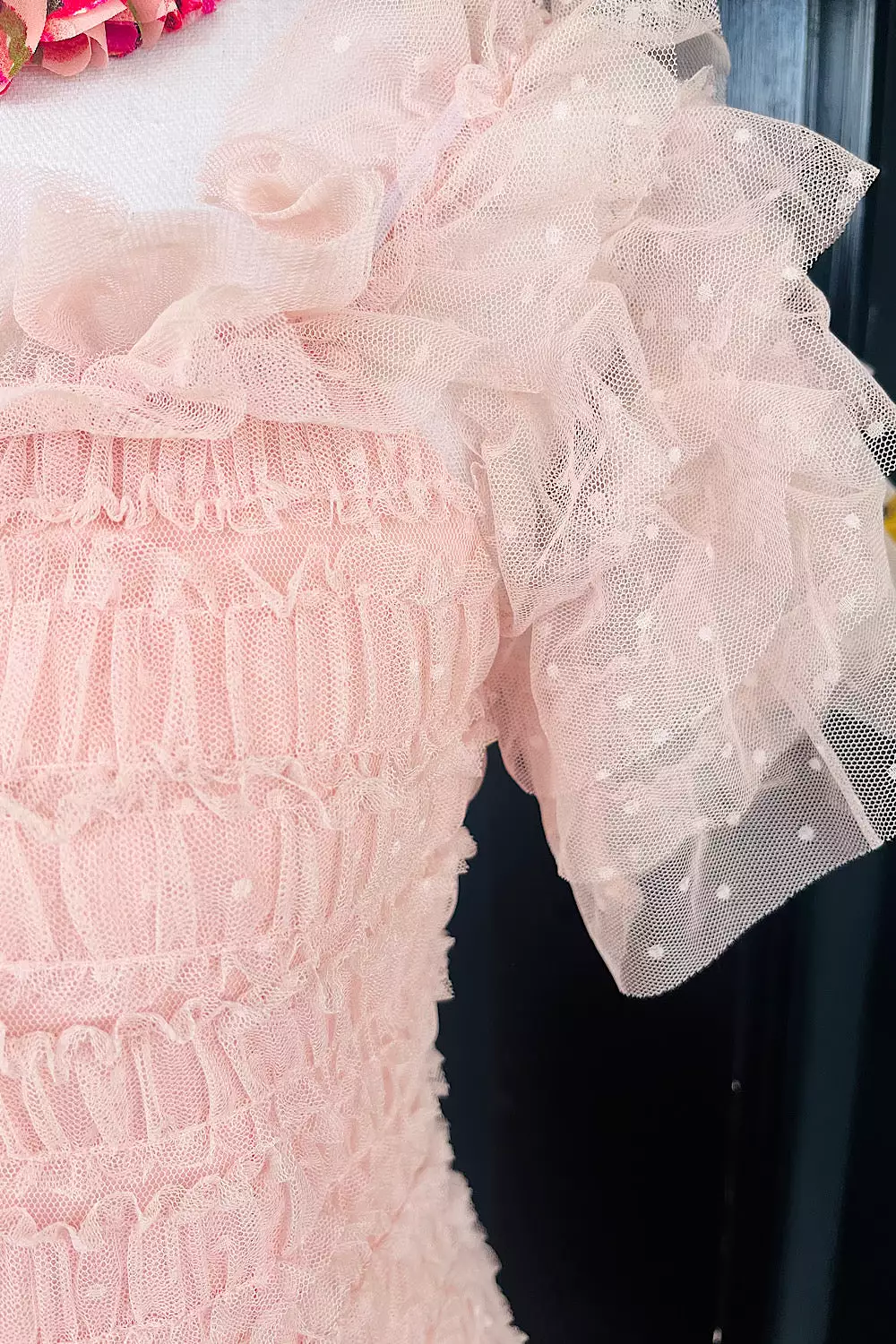 ABIGAIL TULLE DRESS BLUSH