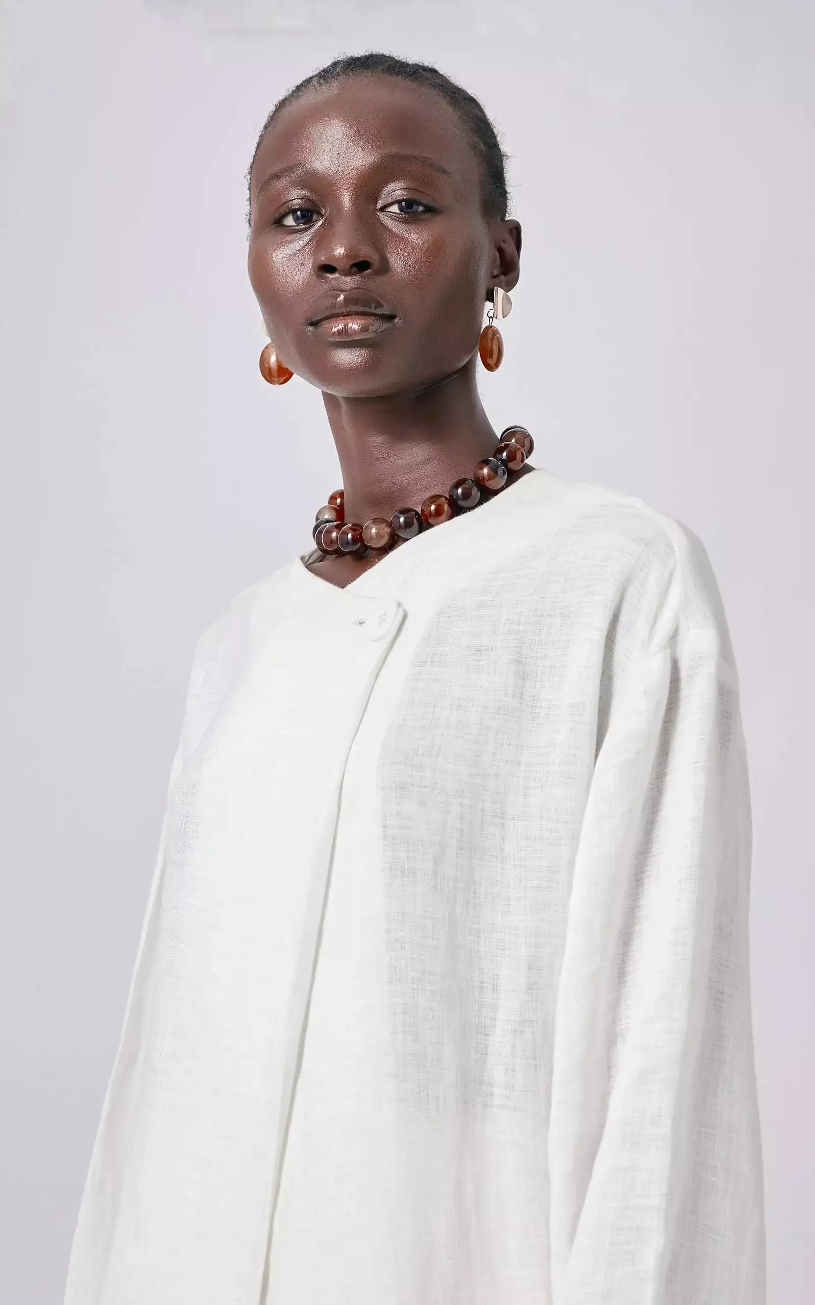 Abiola Olusola LIGHTWEIGHT OVERSIZED LINEN MOKO SHIRT