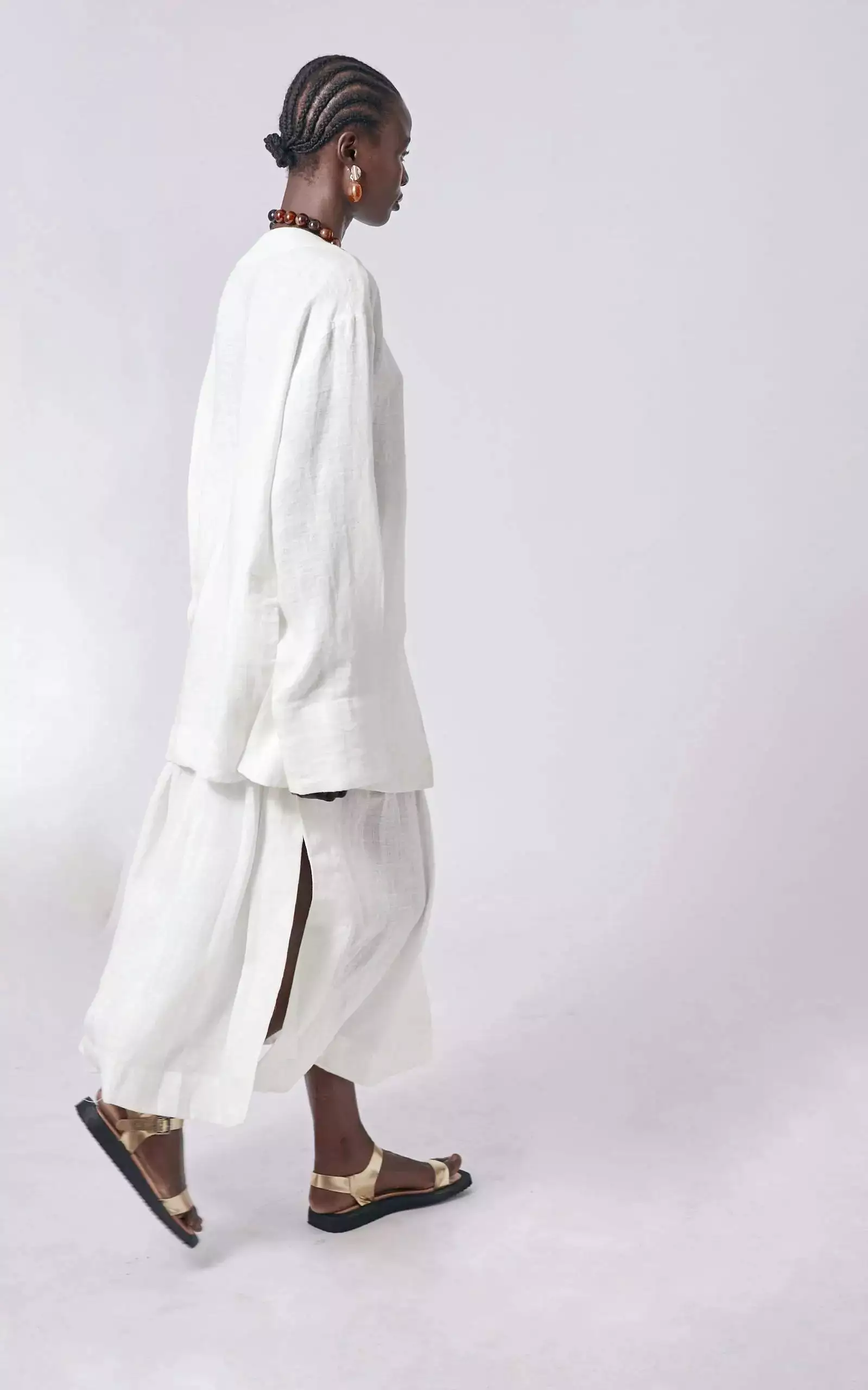 Abiola Olusola LIGHTWEIGHT OVERSIZED LINEN MOKO SHIRT