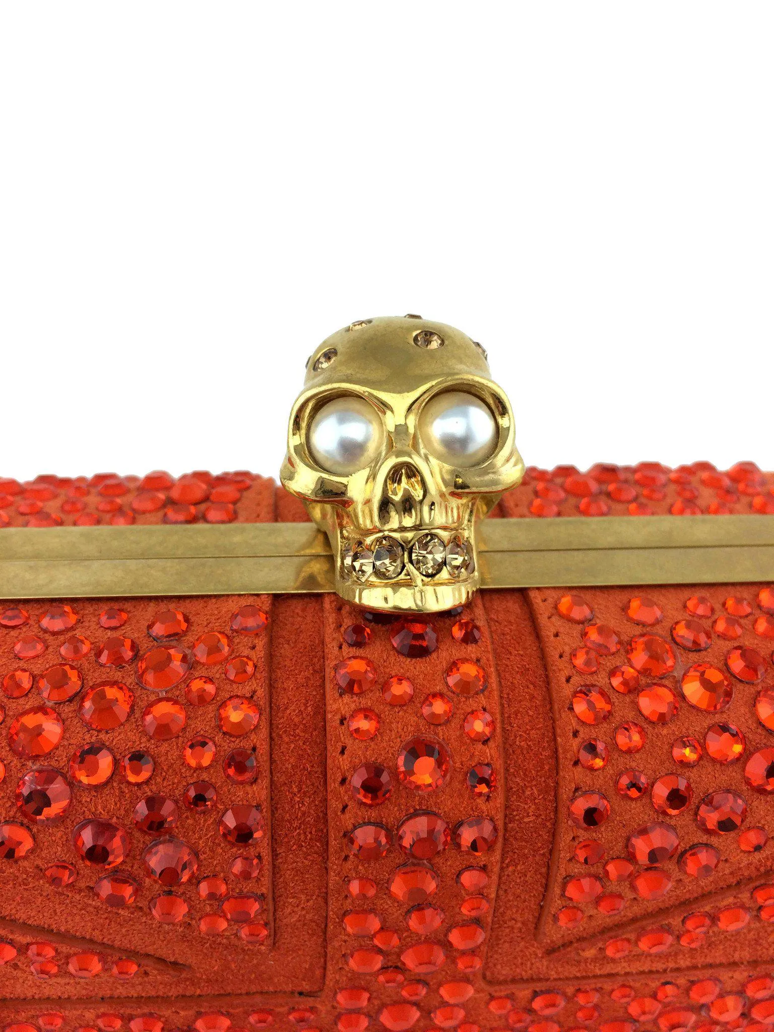 Alexander McQueen Crystal Britannia Skull Box Clutch