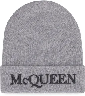 Alexander McQueen Logo Embroidered Knit Beanie