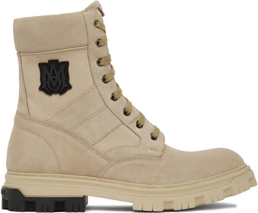 AMIRI Tan Military Combat Boots