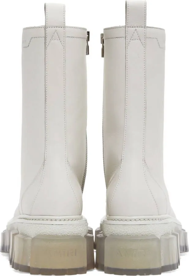 AMIRI White Lug Combat Boots