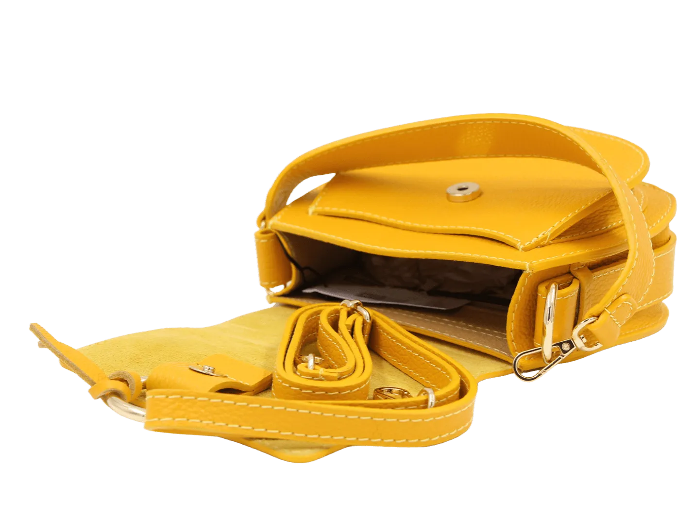 ANDREA CARDONE Yellow leather  crossbody bag