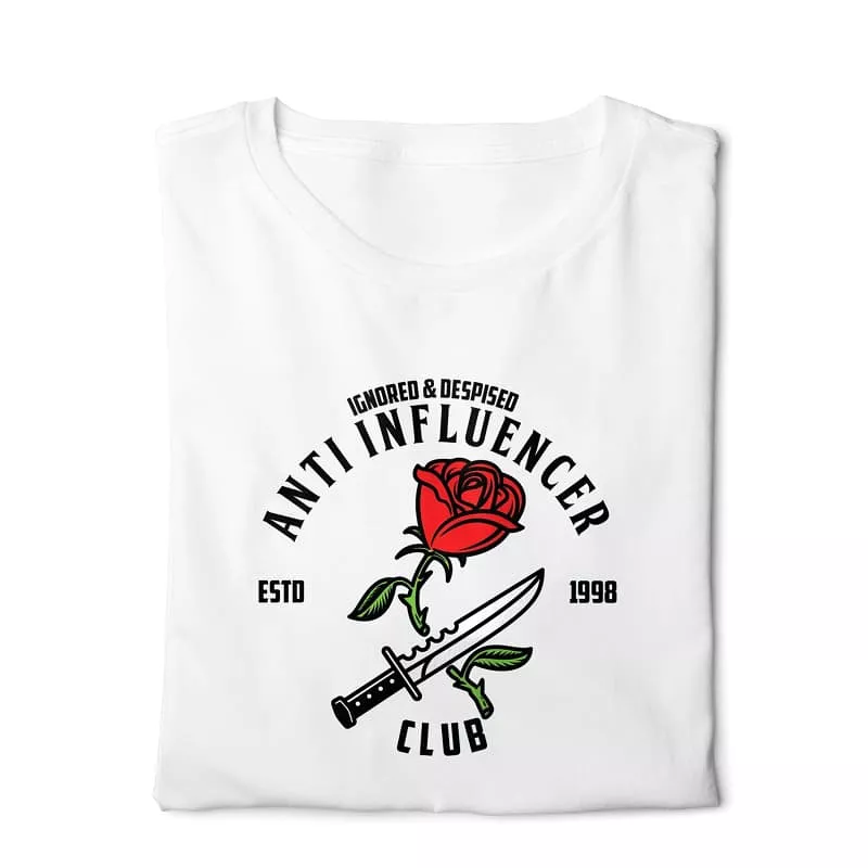 Anti Influencer club - Digital Graphics Basic T-shirt White