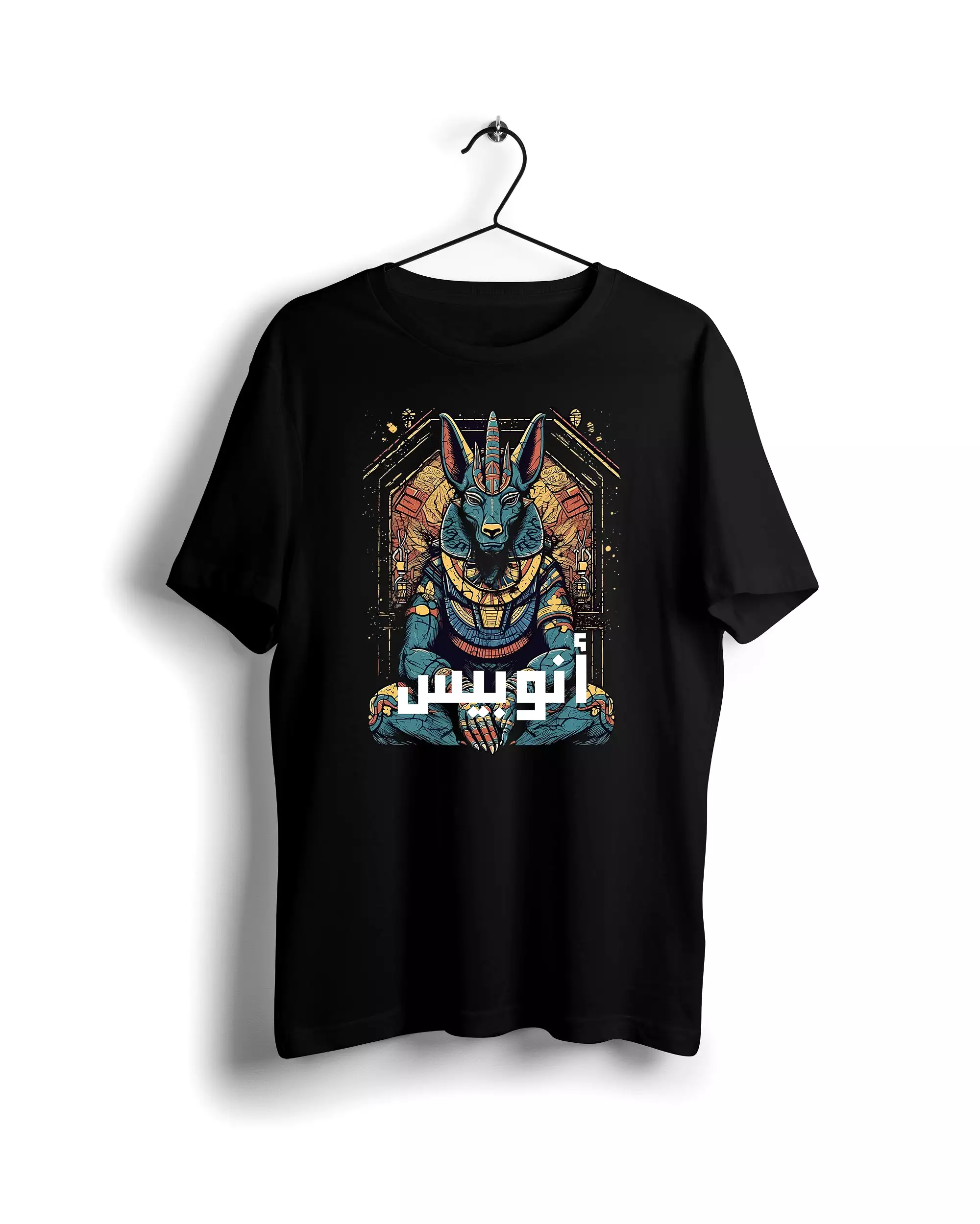 Anubis Digital Graphics Basic T-Shirt Black - POD | Ravin | Egypt 