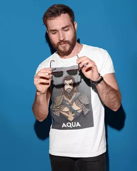 Aquaman -Digital Graphics Basic T-shirt White