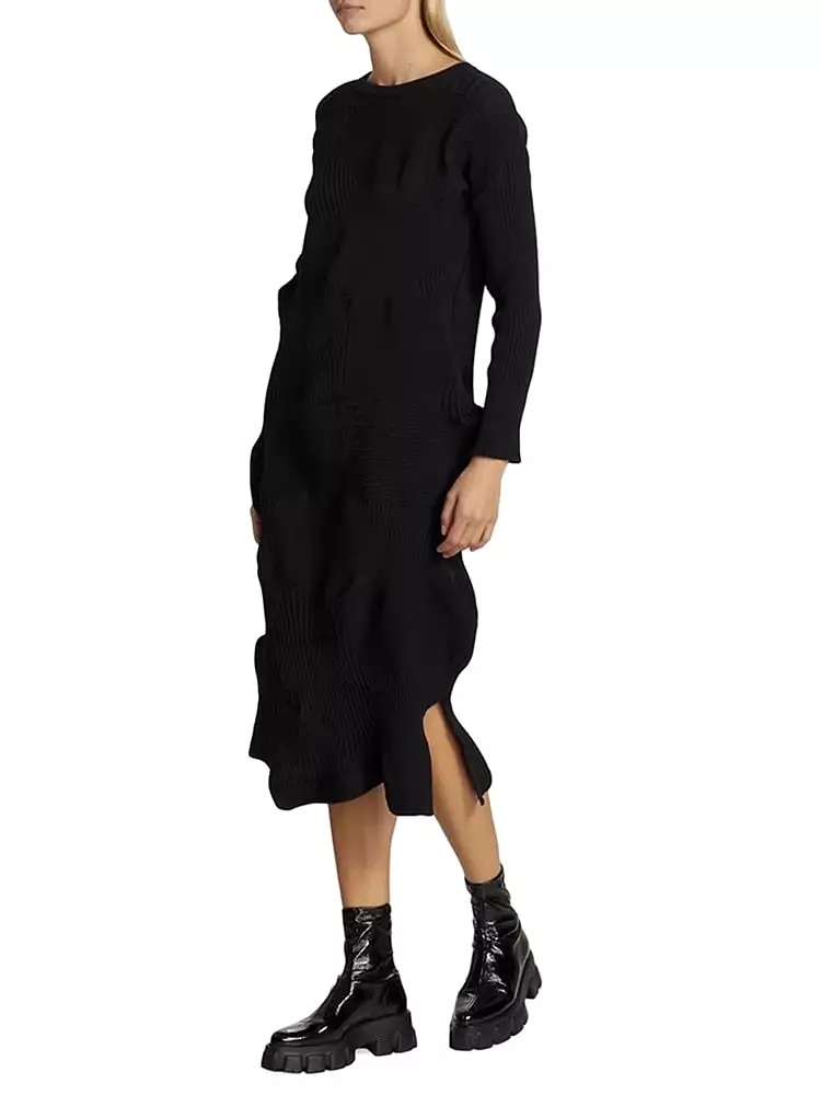 Ashore Shop Asymmetrical Knitting Dress For Women Super Stretchy One Size