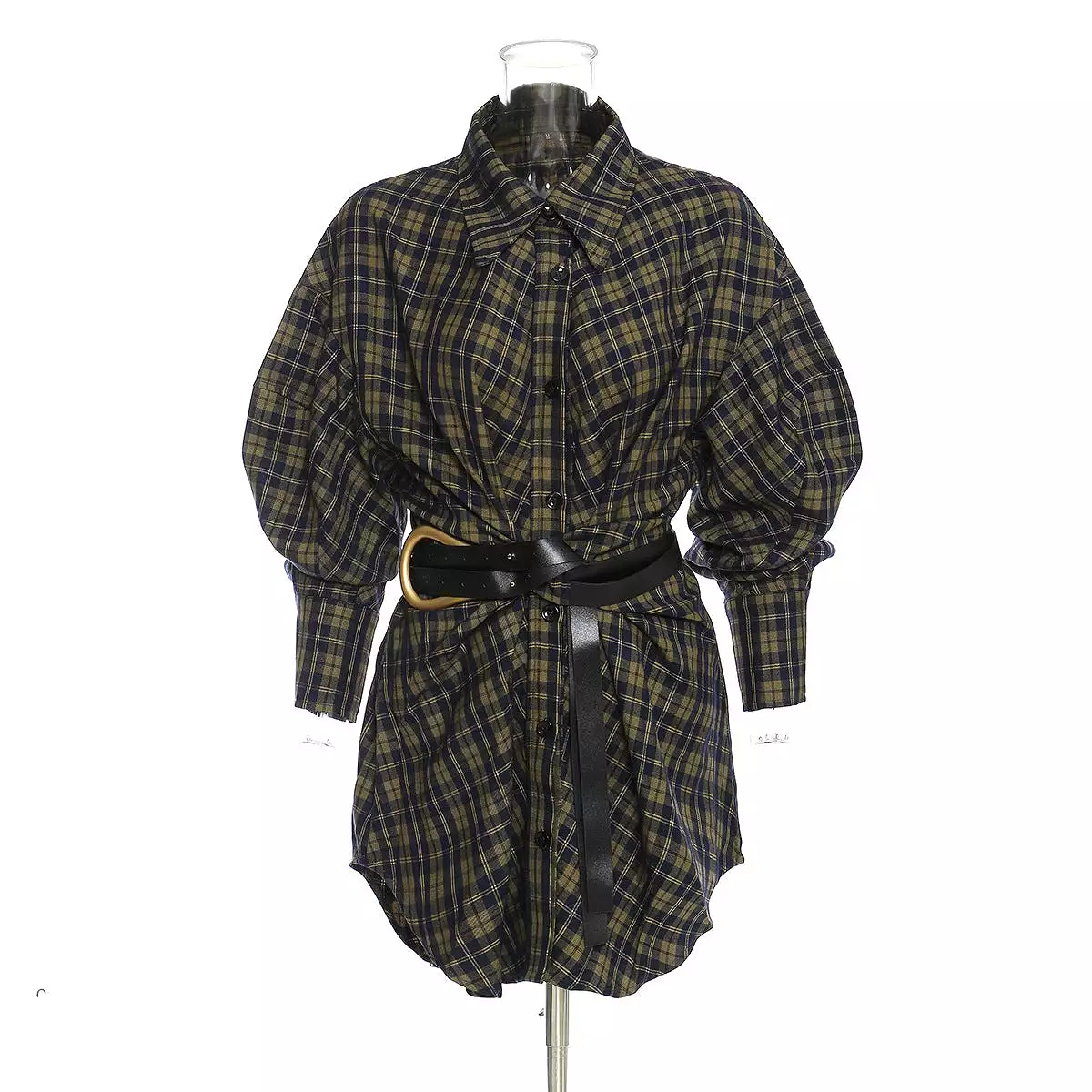 Ashore Shop Plaid Shirt Dress With Belt