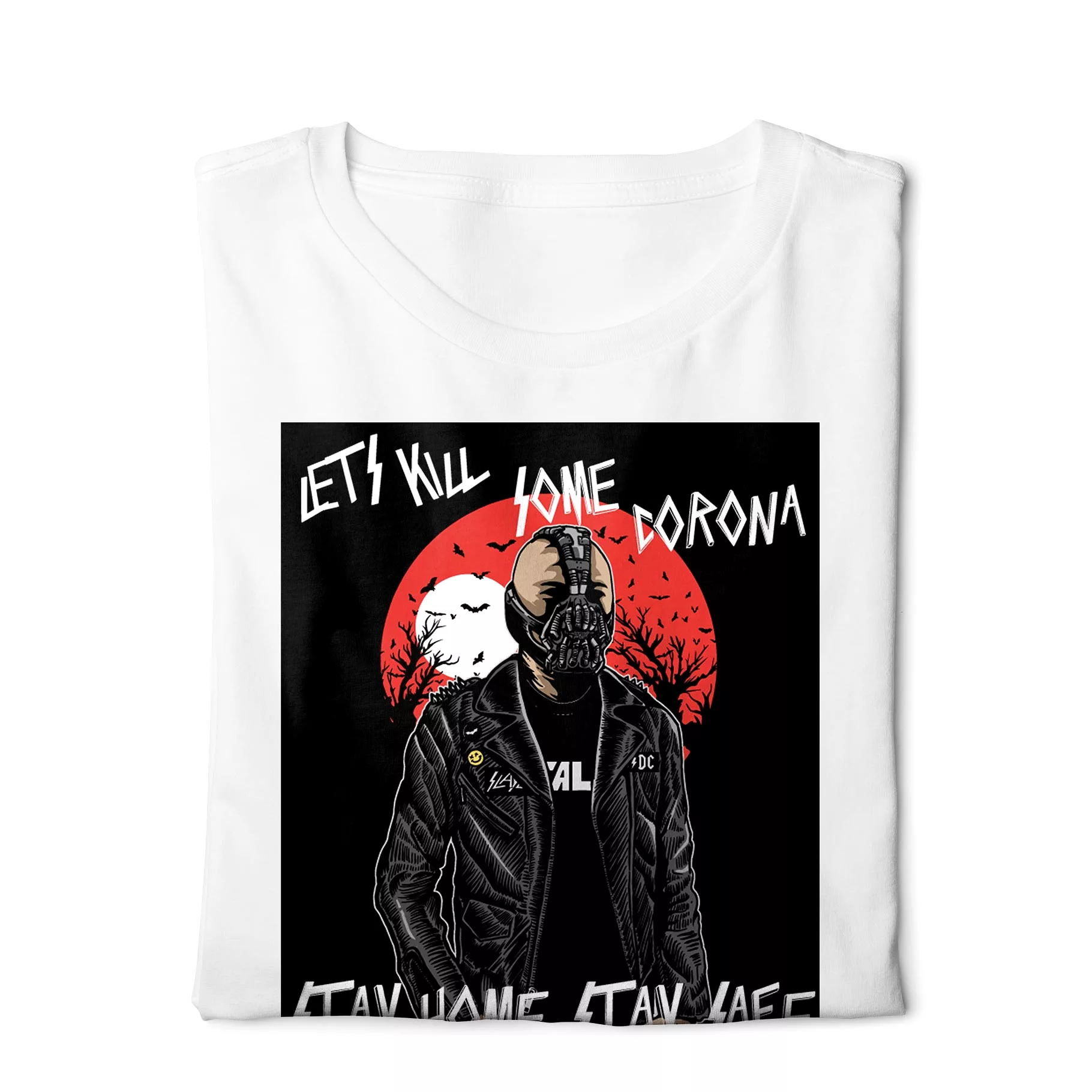 Bane Lets Kill SOme Corona - Digital Graphics Basic T-shirt White