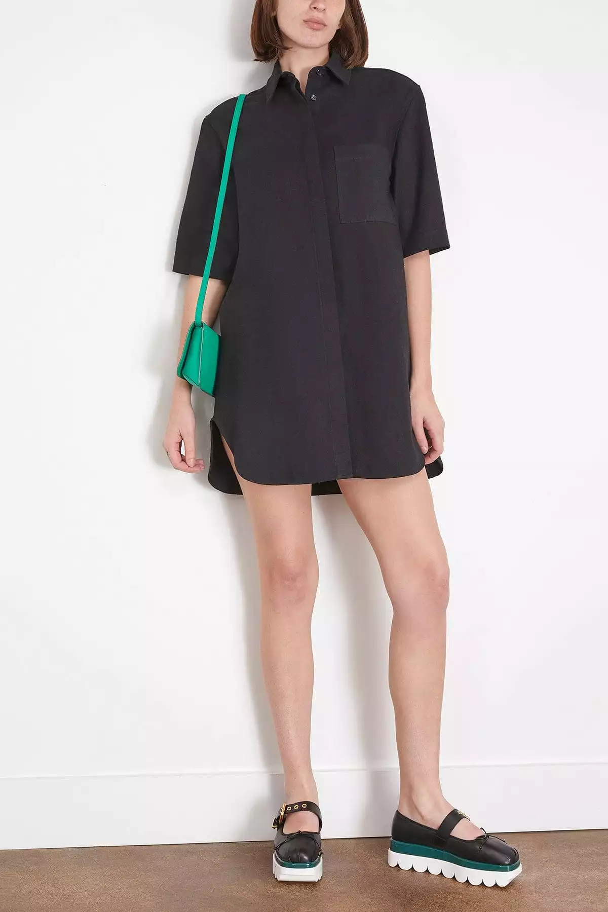 Basava Shirt Dress in Black