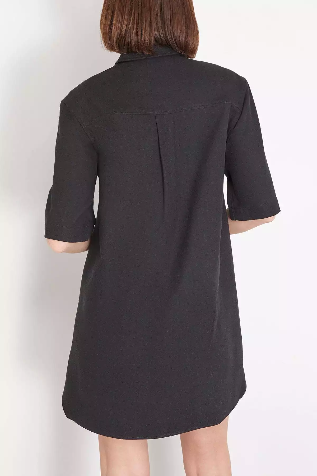 Basava Shirt Dress in Black