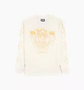 BB Process Mens Long Sleeve Shirt - White/Yellow