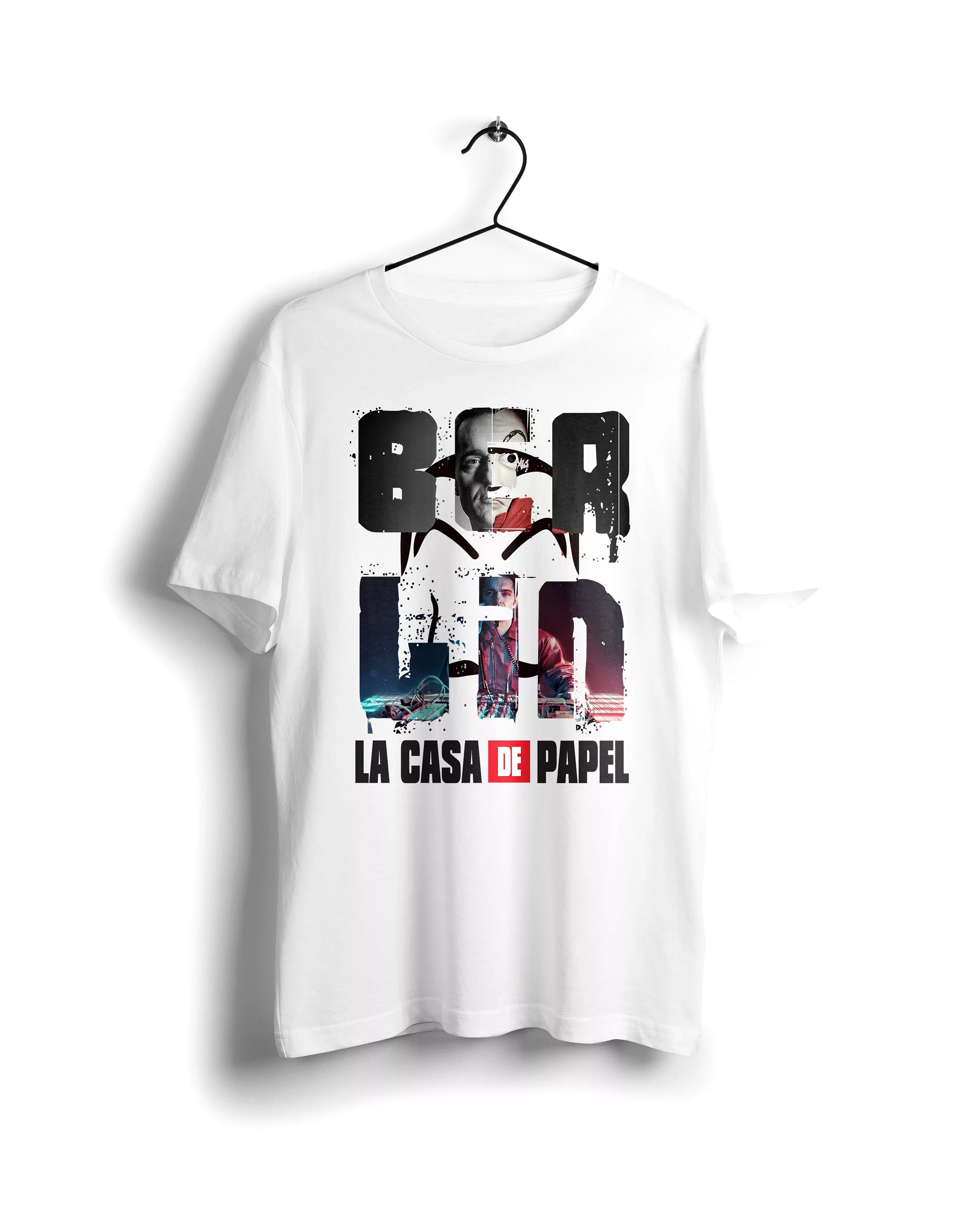 Berlin La Casa De Papel - Digital Graphics Basic T-shirt White