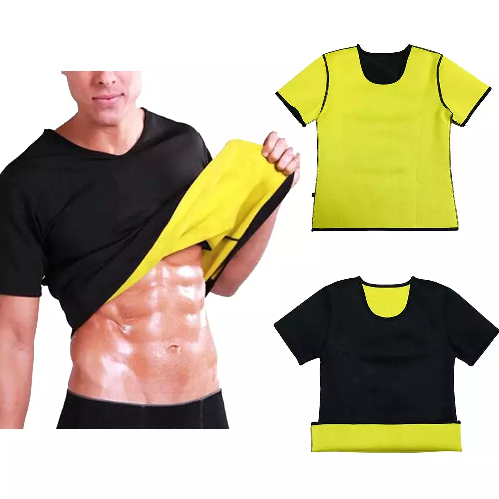 Body Shaper Sweat Waist Trainer Shirt Sports Neoprene Gym Workout Exercise Fitness Running Breathable Slimming Hot Sweat For Men