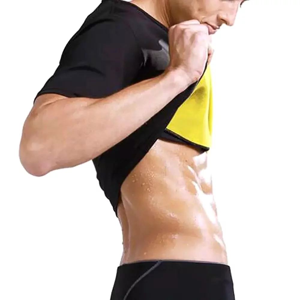 Body Shaper Sweat Waist Trainer Shirt Sports Neoprene Gym Workout Exercise Fitness Running Breathable Slimming Hot Sweat For Men