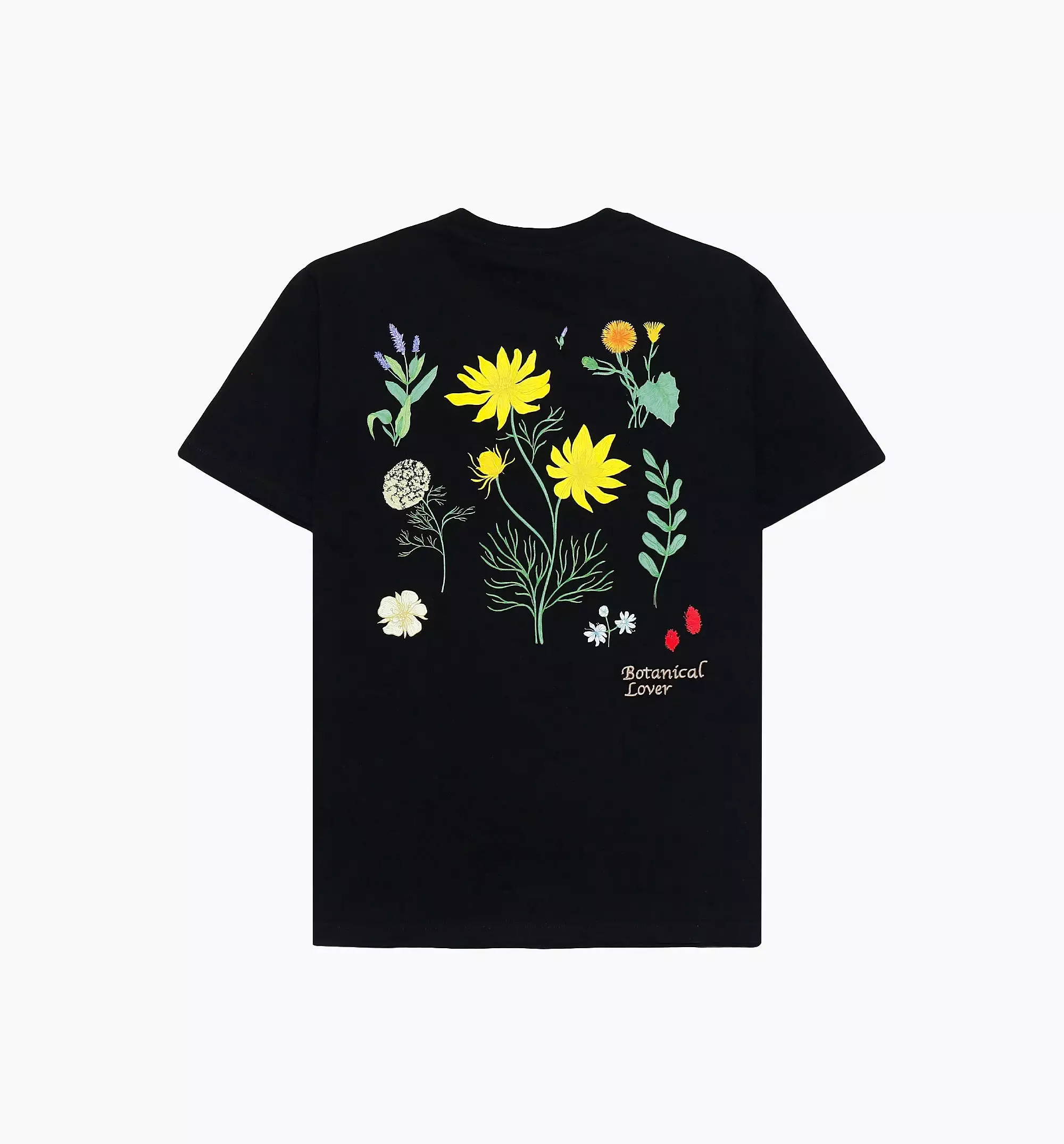 Botanical Short Sleeve Tee Mens T-Shirt - Black