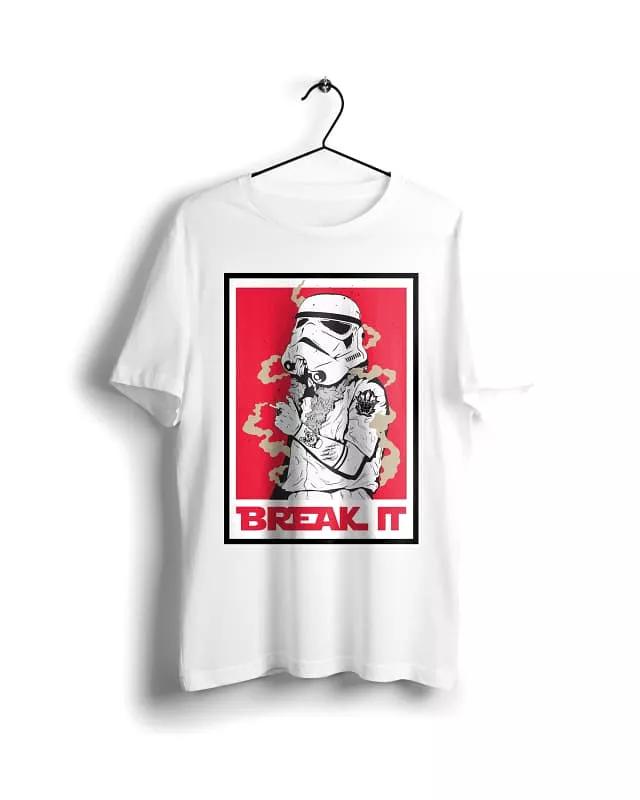 Break It Star Wars - Digital Graphics Basic T-shirt White