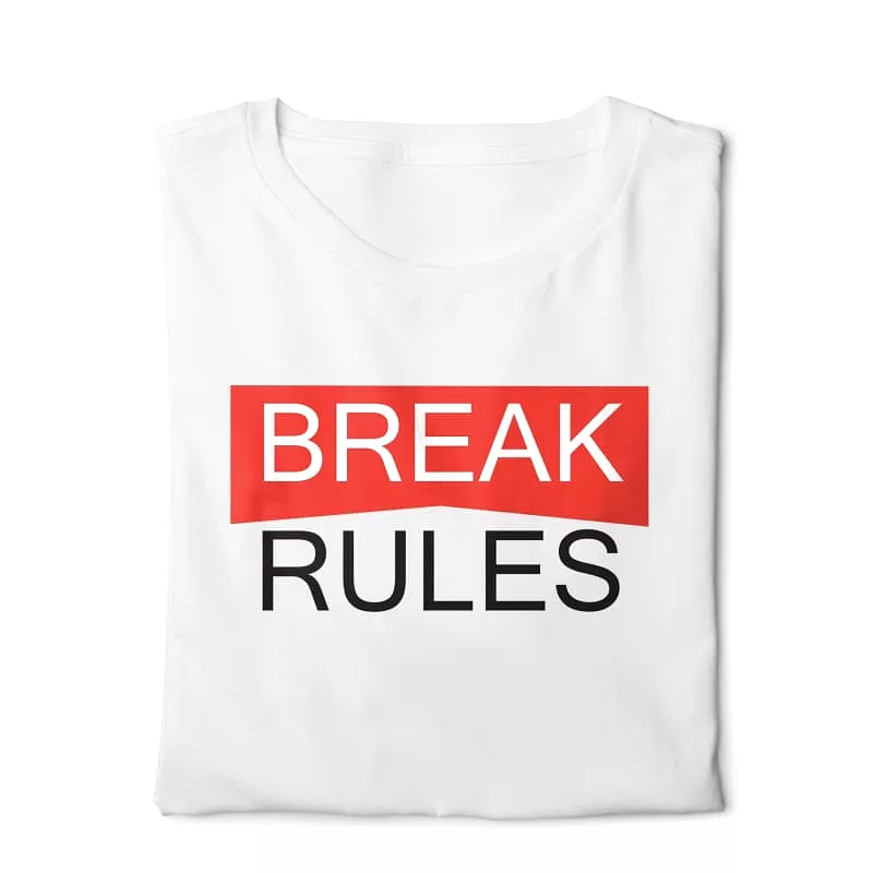 Break Rules - Digital Graphics Basic T-shirt white