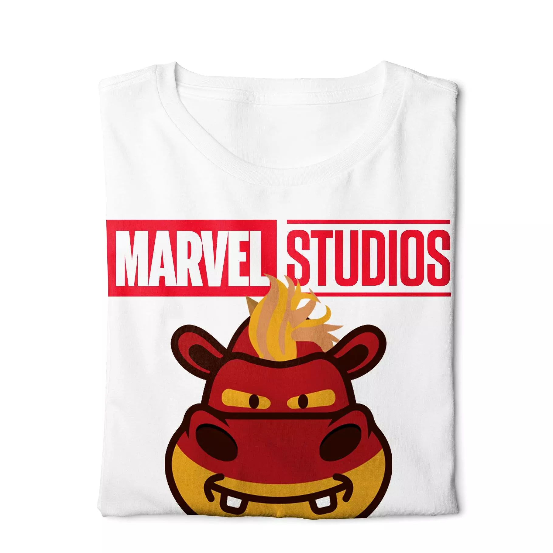 Captain Marvel X A Ravin Hippo - Digital Graphics Basic T-shirt White