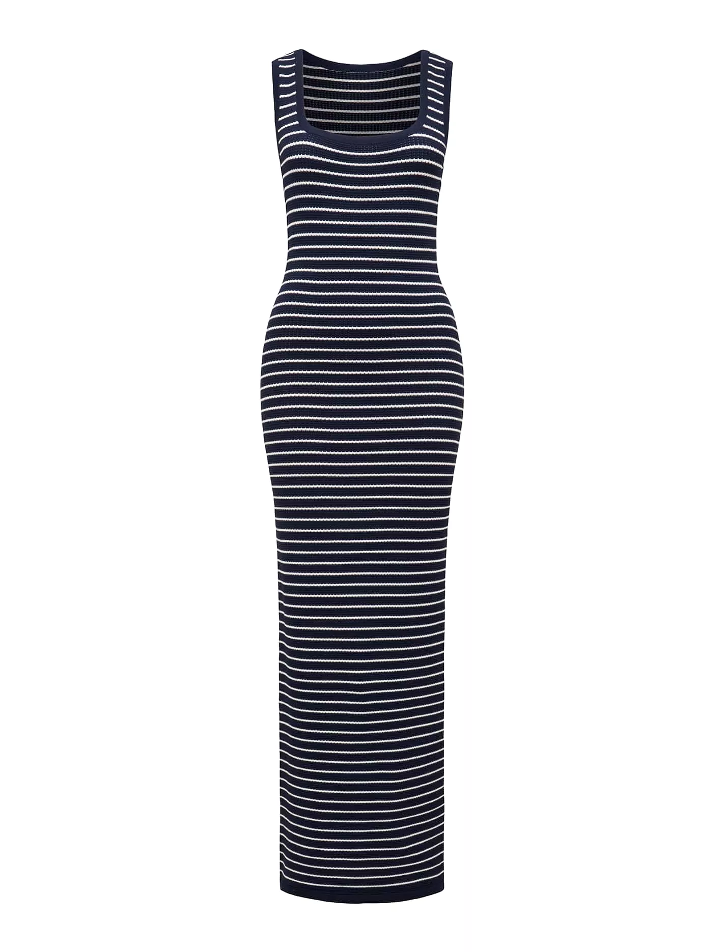 Chrissy Stripe Scoop Neck Dress