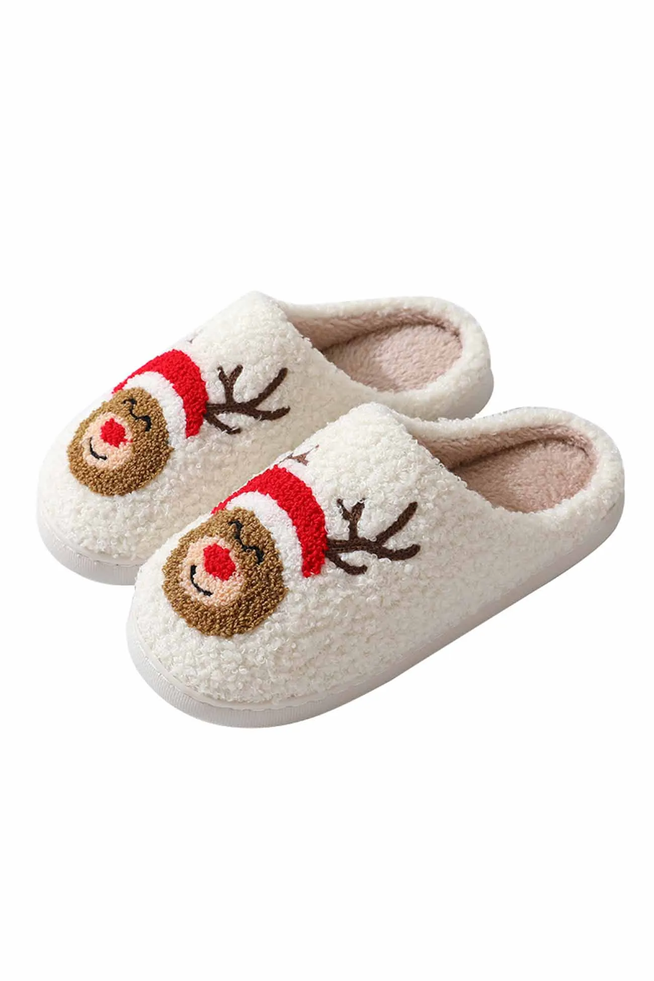 Christmas Graphic Plush House Slippers