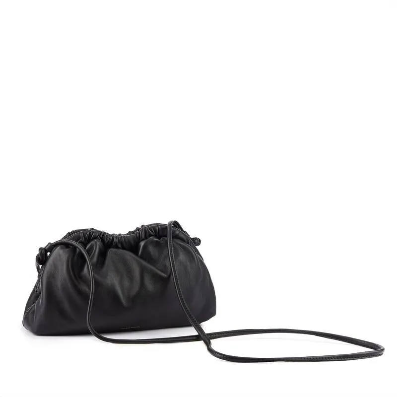 Cloud Clutch Mini Lambskin, Black/Flamma