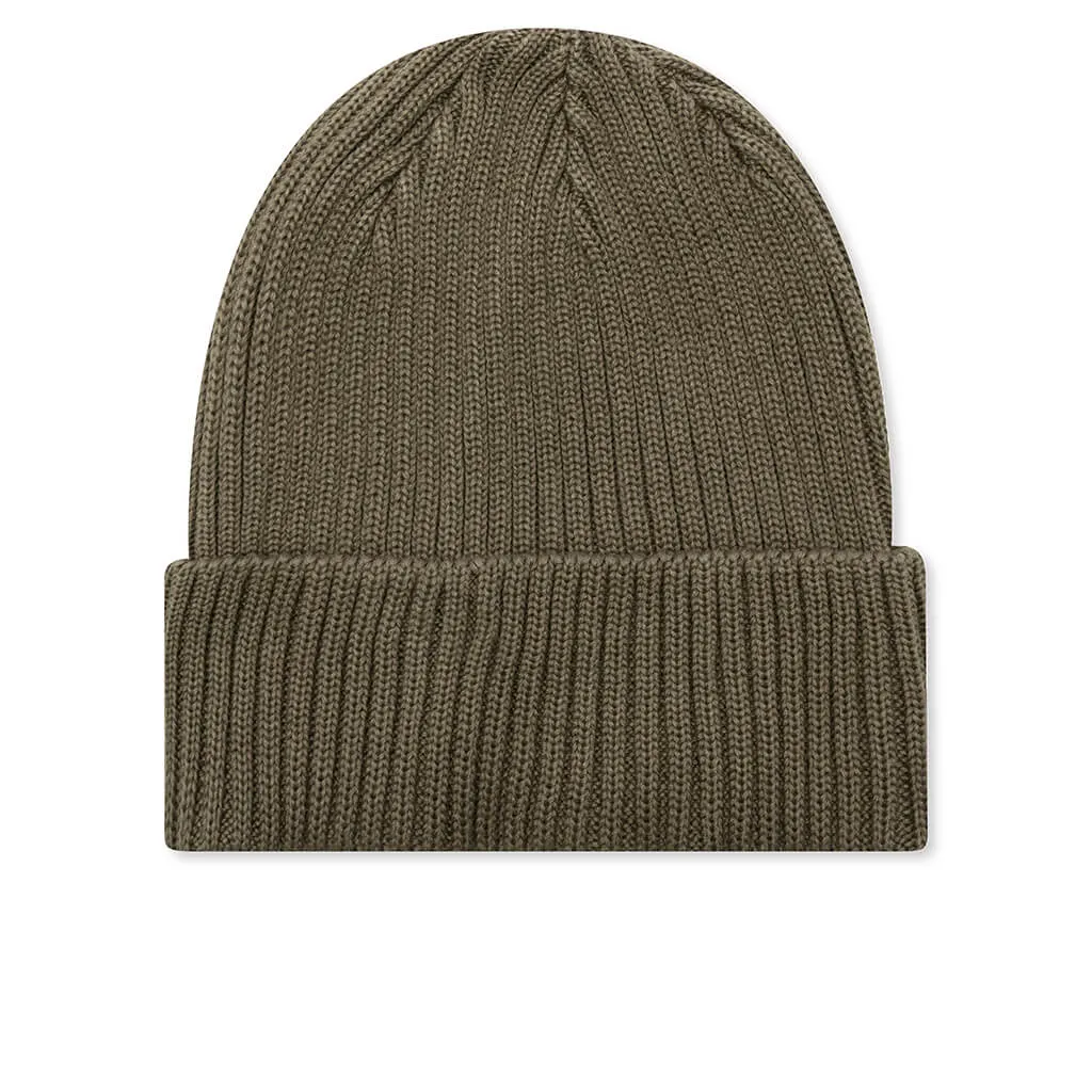 Cotton Rib Beanie - Olive Drab