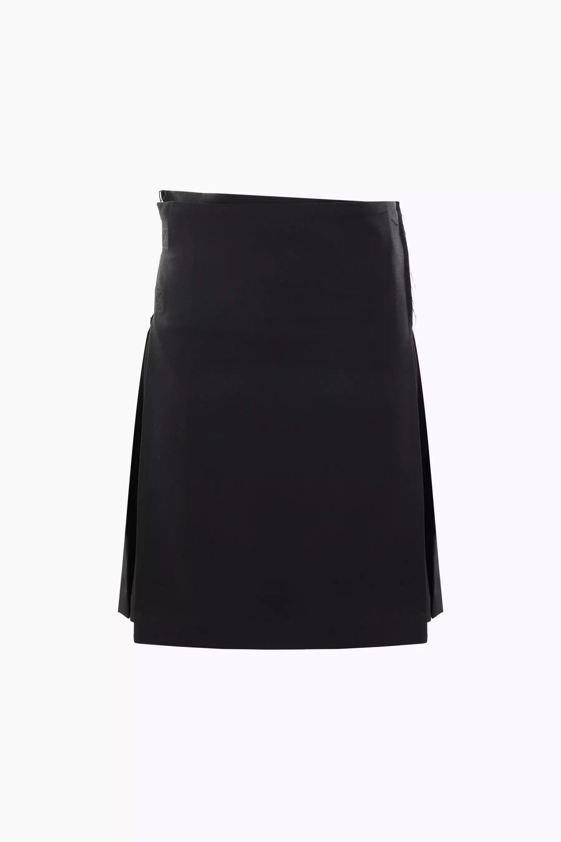 Cut Classic Kilt skirt in pleated wool and cotton