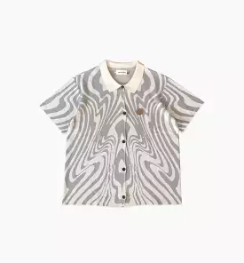 Dazed Button Up Mens Shirt - Bone/Beige