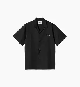 Delray Mens Short Sleeve Shirt - Black