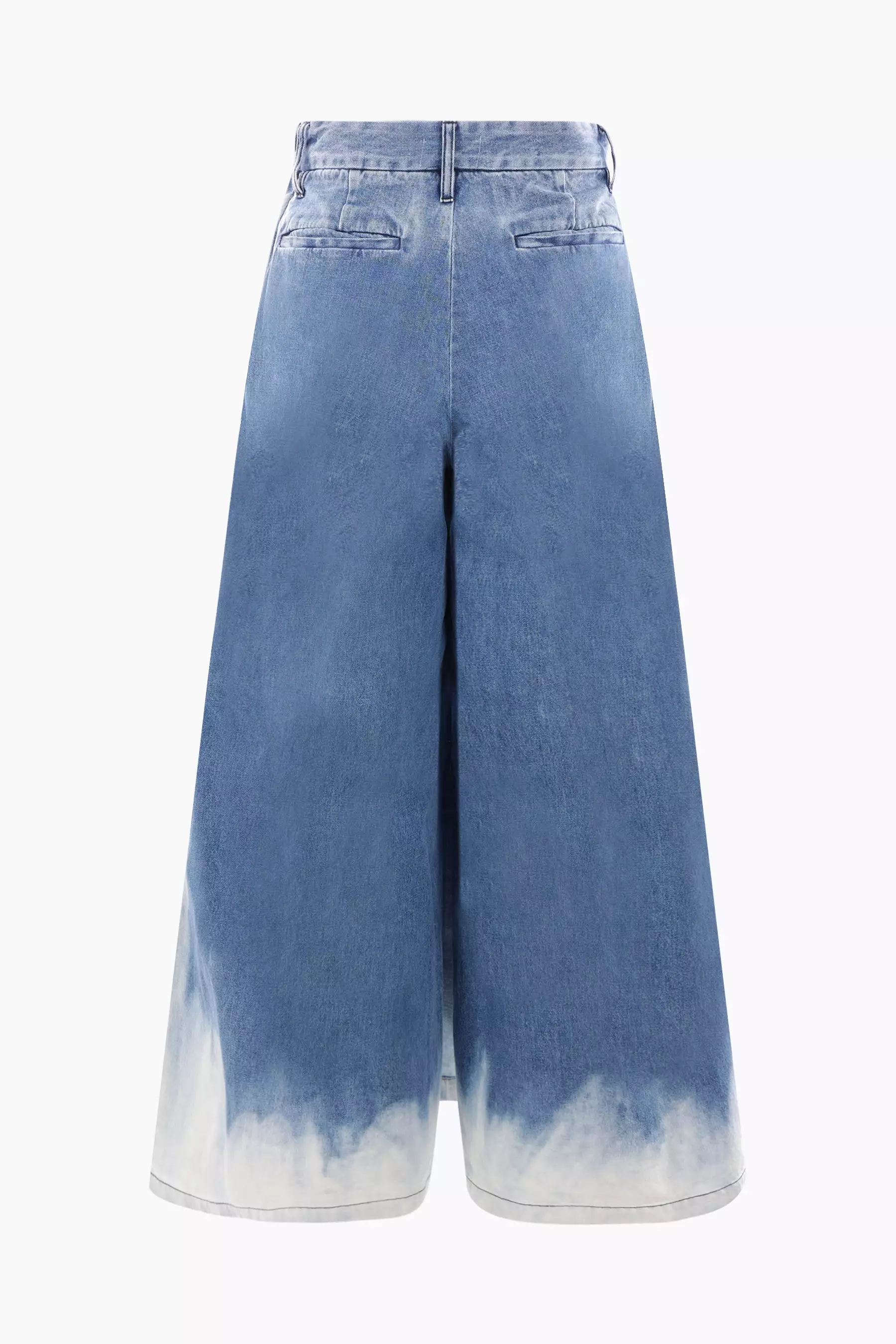 denim wide skirt pants