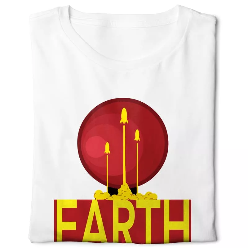 Earth New Home For Aliens - Digital Graphics Basic T-shirt White