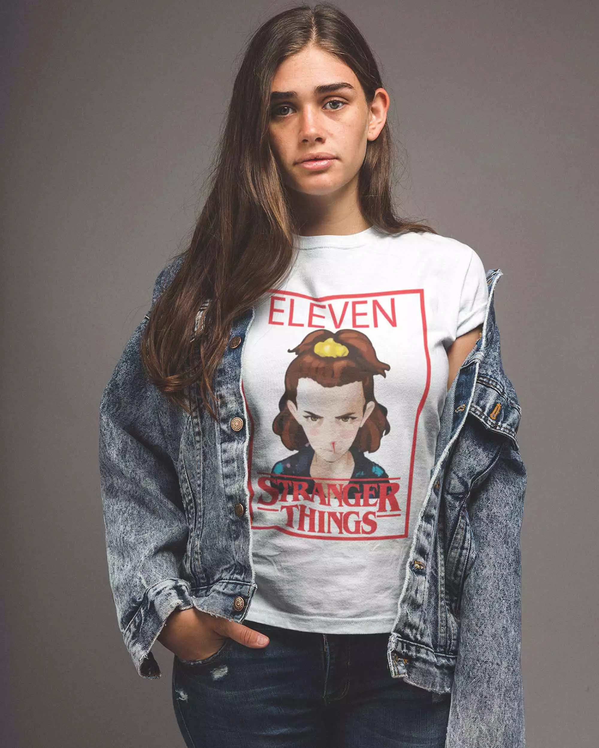 Eleven Stranger Things - Digital Graphics Basic T-shirt White