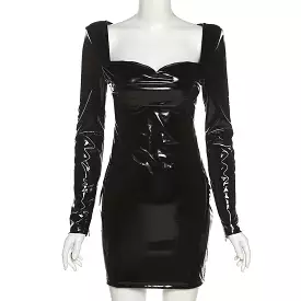 Elise PU Leather Dress