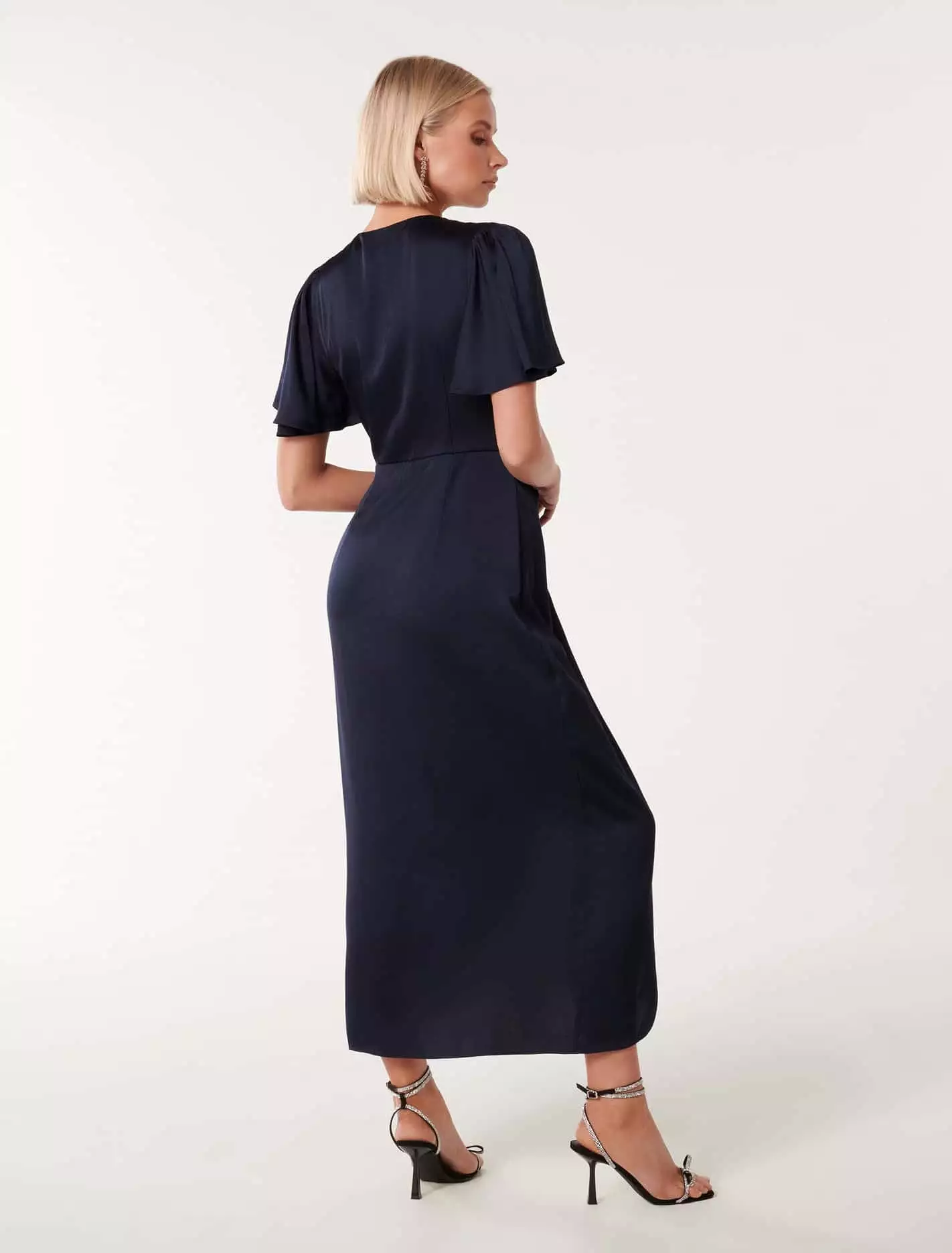 Estelle Flutter Sleeve Midi Dress