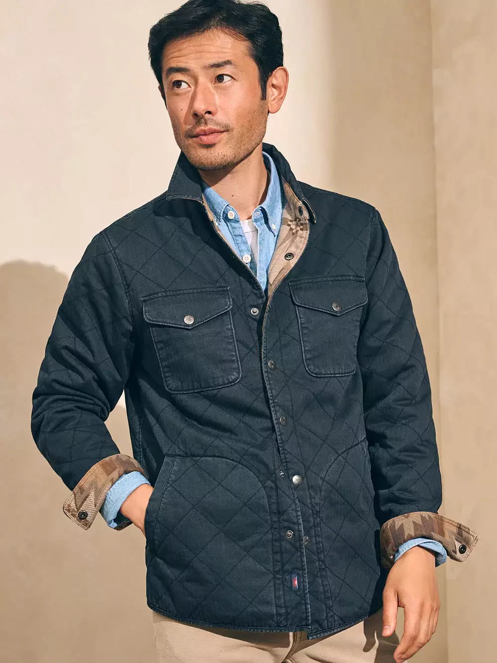 FAHERTY Doug Good Feather Reversible Bondi Jacket