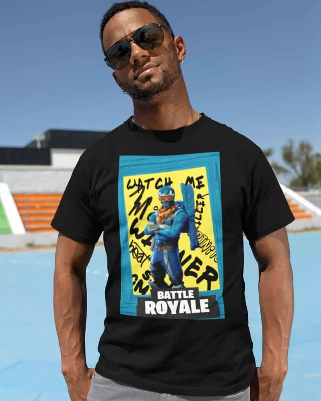 Fortnite  blue- Digital Graphics Basic T-shirt black