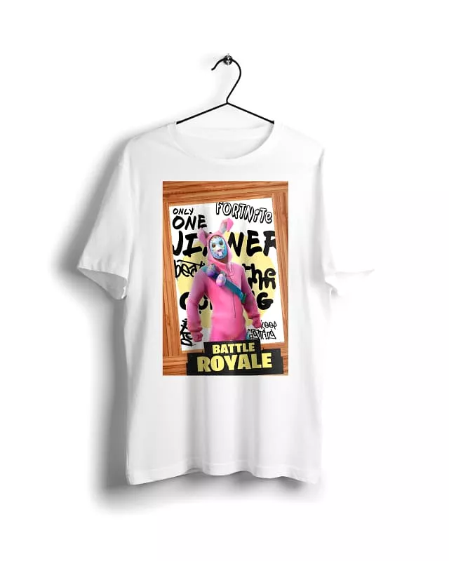 Fortnite Pink- Digital Graphics Basic T-shirt White