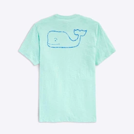 Garment Dyed Slub Vintage Whale Short Sleeve T-Shirt