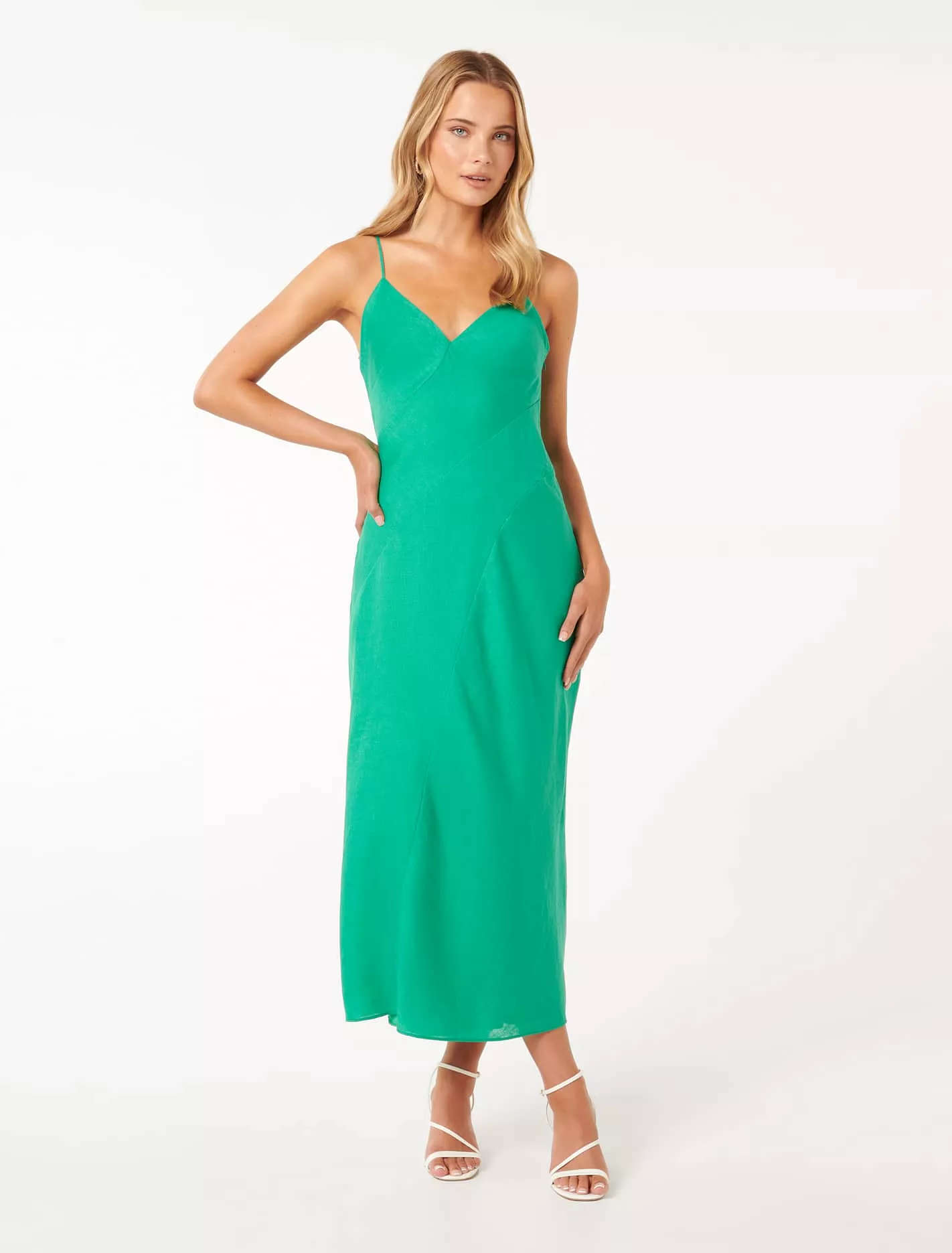 Hattie Asymmetric Seam Midi Dress