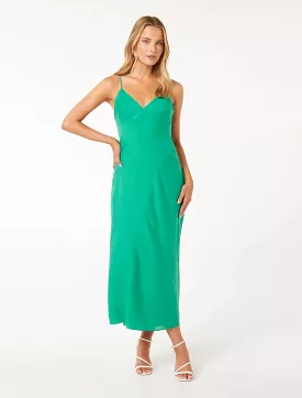 Hattie Asymmetric Seam Midi Dress