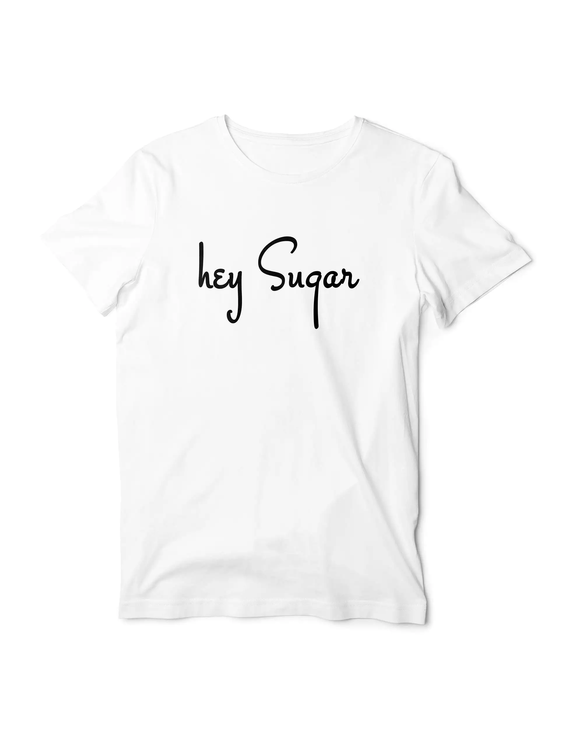 Hey Sugar - Digital Graphics Basic T-shirt White