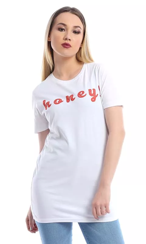 Honey Woman - Digital Graphics Basic T-shirt White