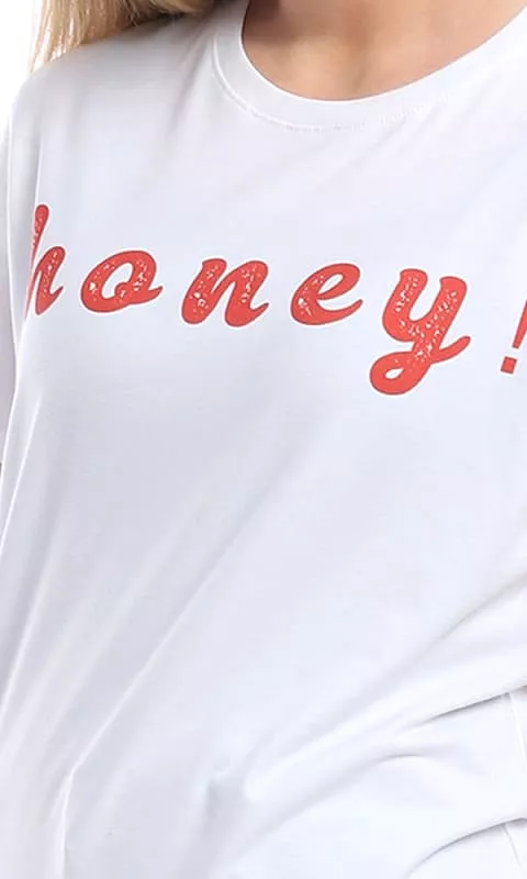 Honey Woman - Digital Graphics Basic T-shirt White