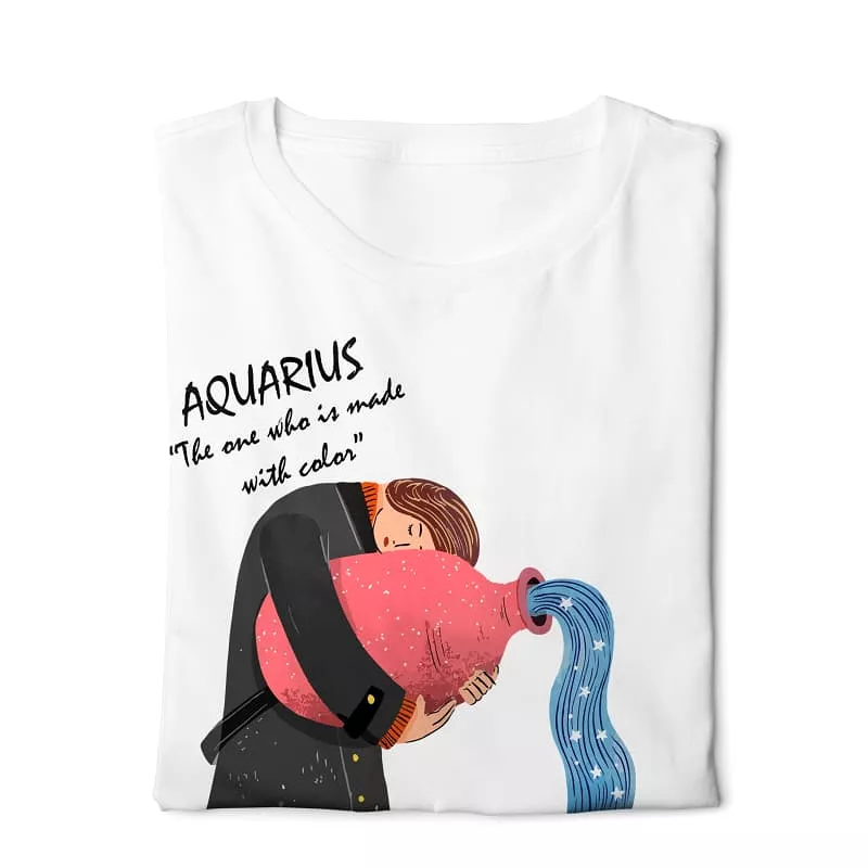 Horoscope AQUARIUS  - Digital Graphics Basic T-shirt White