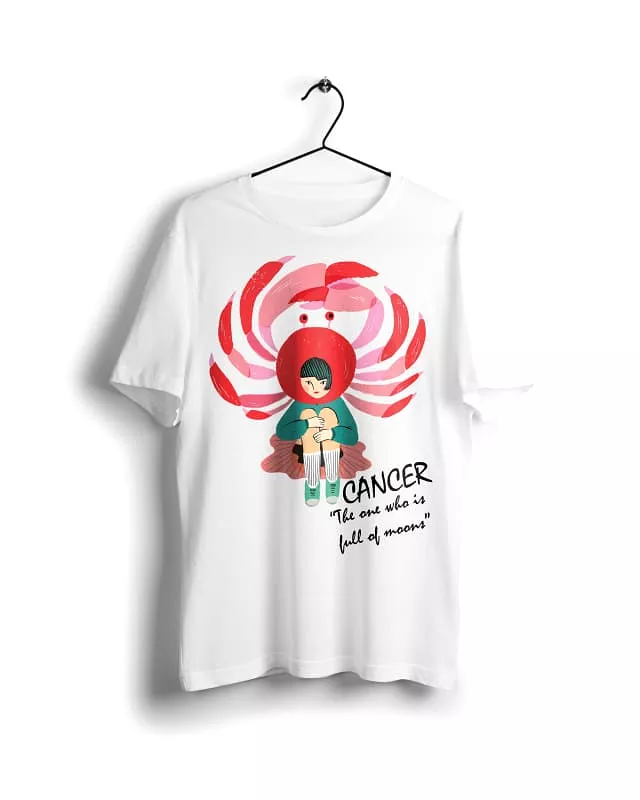 Horoscope Cancer - Digital Graphics Basic T-shirt White