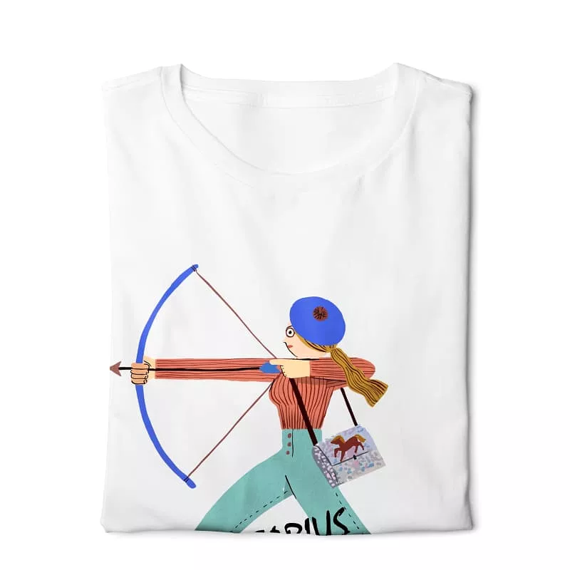 Horoscope Sagittarius- Digital Graphics Basic T-shirt White