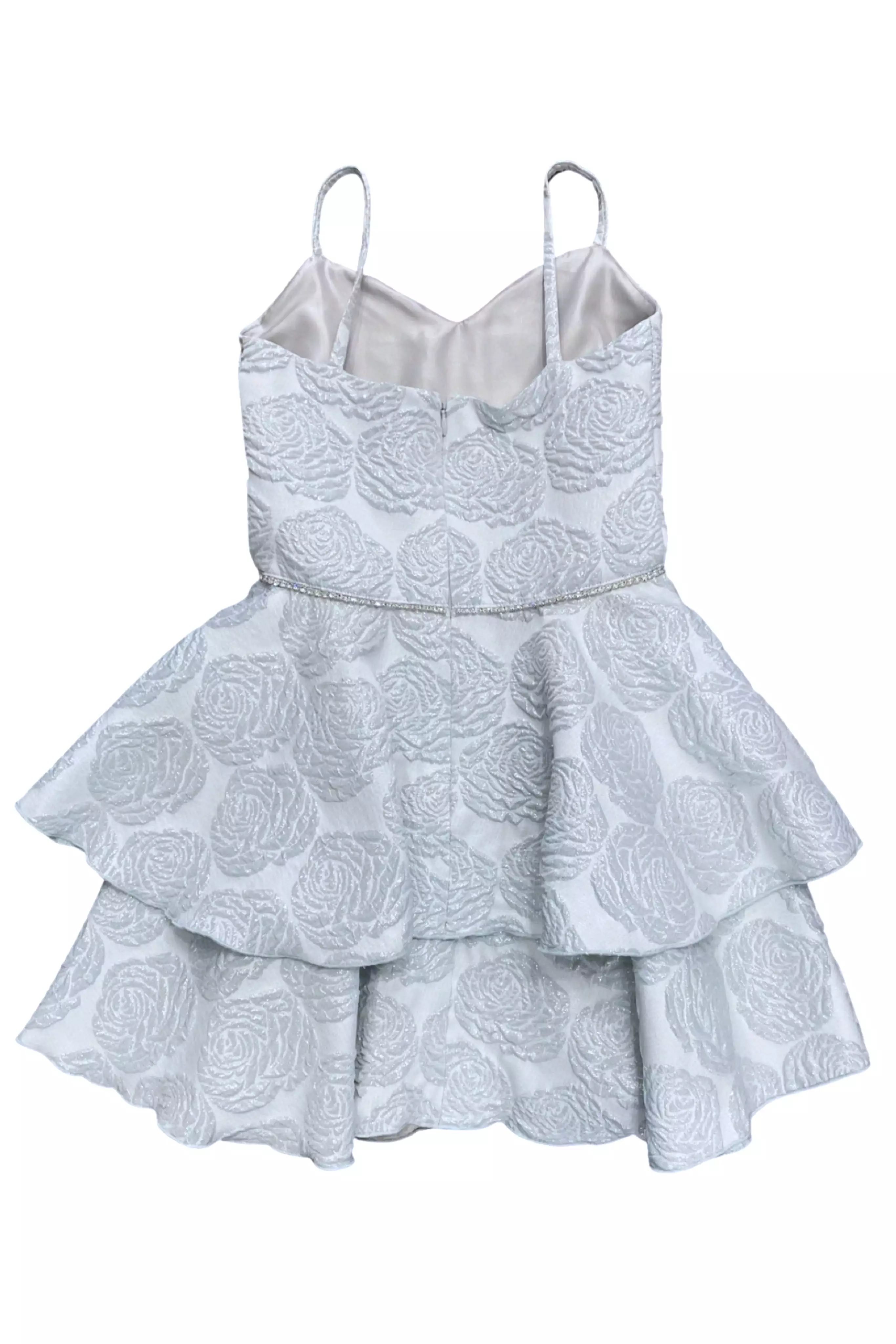 Ice Blue brocade Tinsley dress